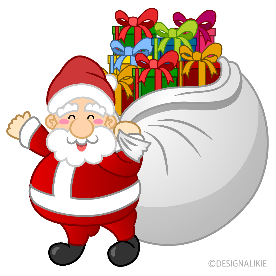 生活・行事・クリスマス・冬・人 サンタさんのかわいいフリーイラストフタバのフリーイラスト