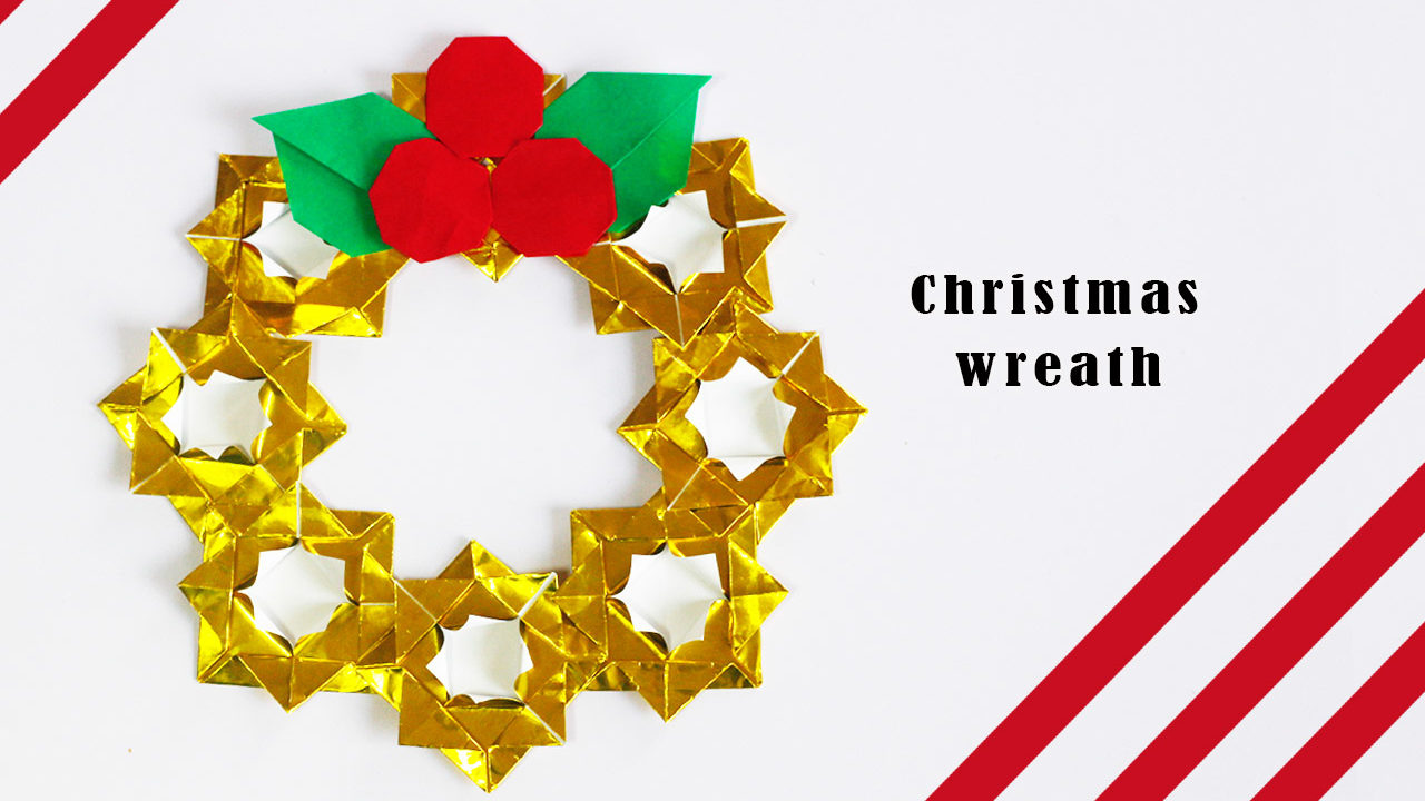 折り紙でおしゃれなクリスマスリースを作るThankyou Works Blog