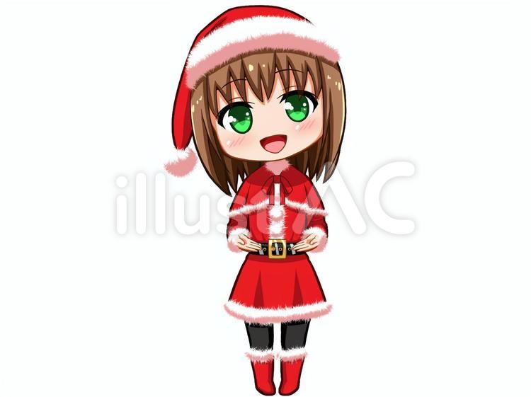 サンタクロースの衣装を着た、男の子の無料イラストイラストセンタ