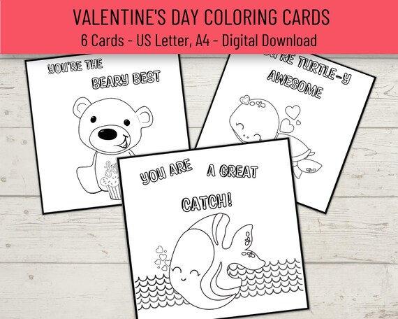 ハローキティ バレンタイン カード ぬりえ - 塗り絵