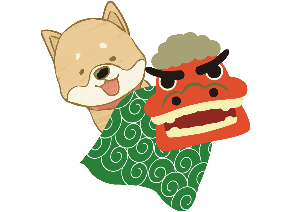 かわいい獅子舞の無料フリーイラスト - イラストストック