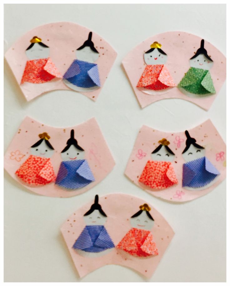 2才の折り紙 おひなさまこどものづくり子どものためにいろいろ手作り