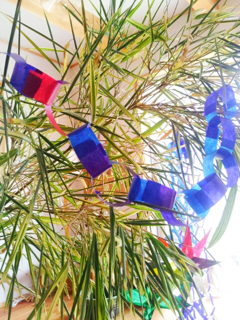 折り紙リングおりがみ七夕お誕生日会輪っか飾りクリスマスパーティ