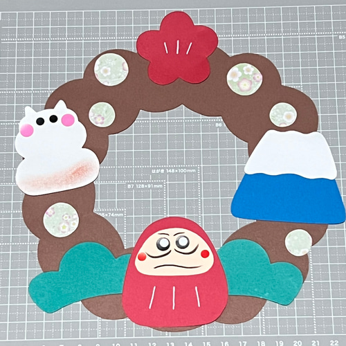 1月の保育製作 「うさぎのお正月飾り」保育士ワーカ