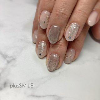 ホワイトクリスマスのネイルデザインネイルブック