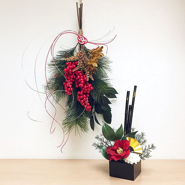 新年お正月しめ縄スワッグリース選べる2color- Lulu＊s ～ルルズ～ 各種フラワーギフト・雑貨商品販売中