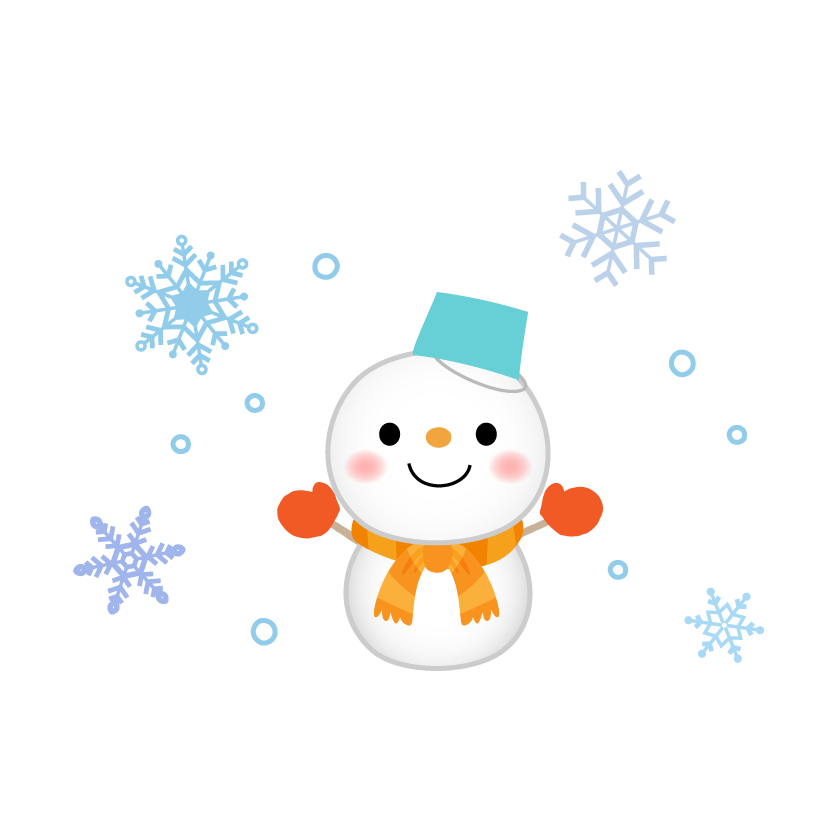 キラキラした雪の結晶の無料イラスト