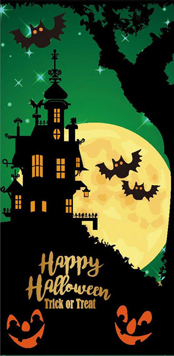 ハロウィンタペストリー ハロウィンカラフル タペストリー防炎加工付き 1枚のぼり旗・ポスターの季節装飾とセール販促用品通販 POP ANDDISPLAY