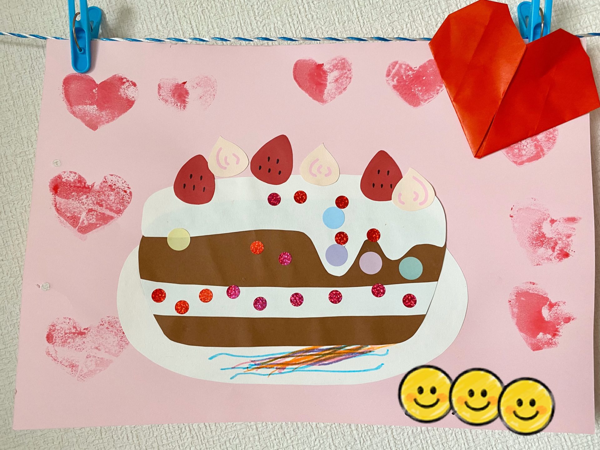 バレンタイン製作 手作りのハートの写真立ての作り方ほいくびより