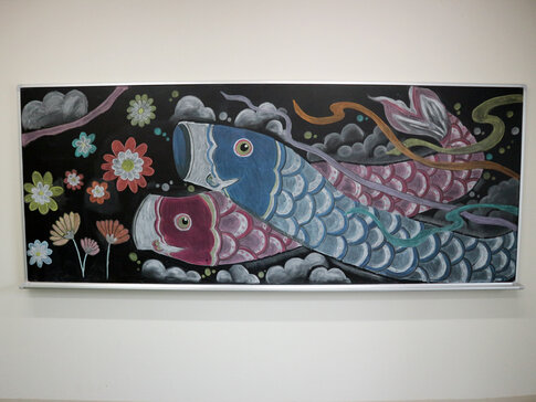 チョークアート描き方：サンタクロース編Chalk Art drawingSanta Claus