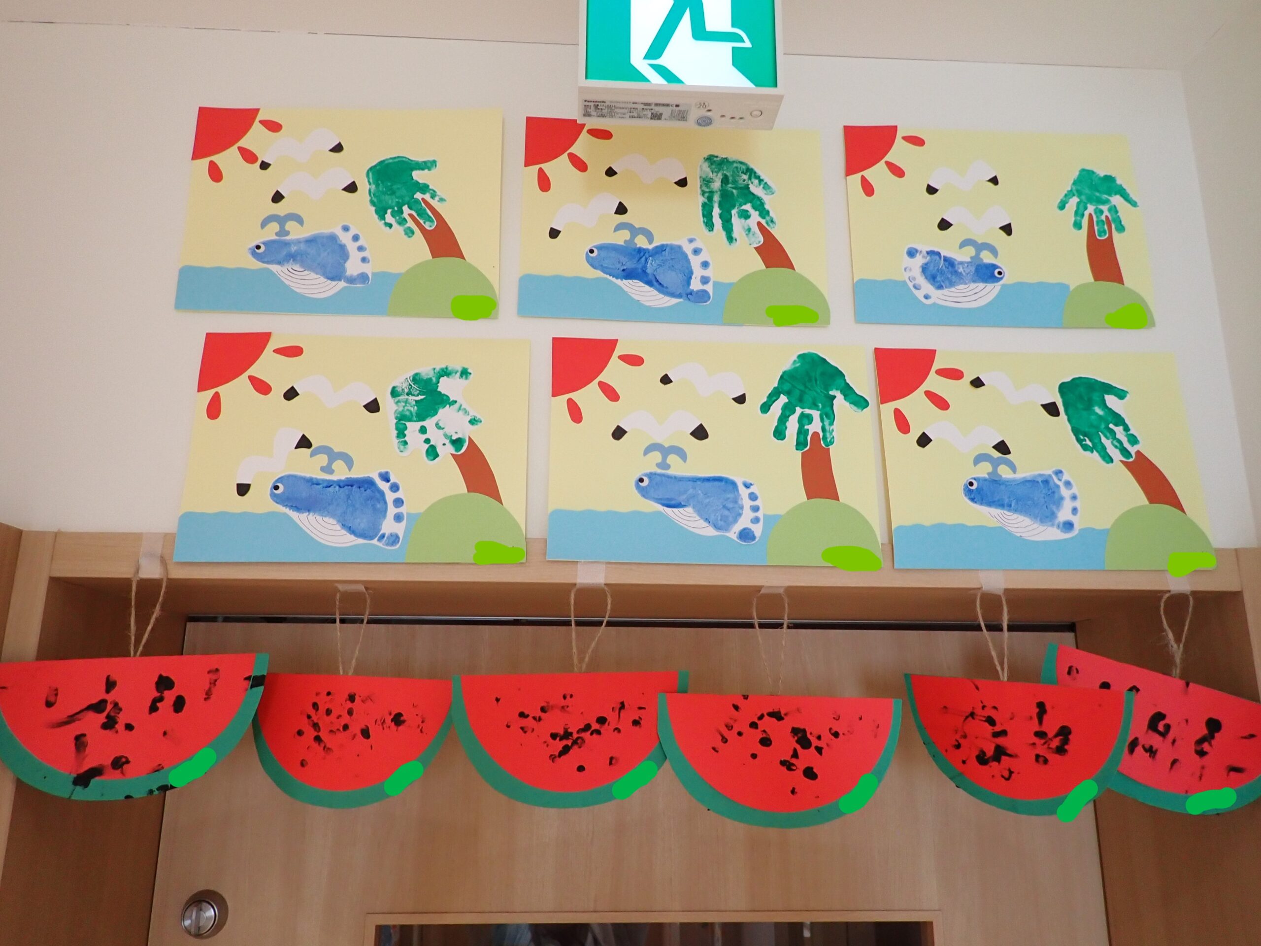 夏 7月8月 の製作まとめ 折り紙 手形足形 スタンプ にじみ絵 他