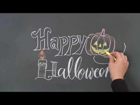 ハロウィン セット チョークアート風イラスト - No: 1218463無料イラスト・フリー素材なら「イラストAC」