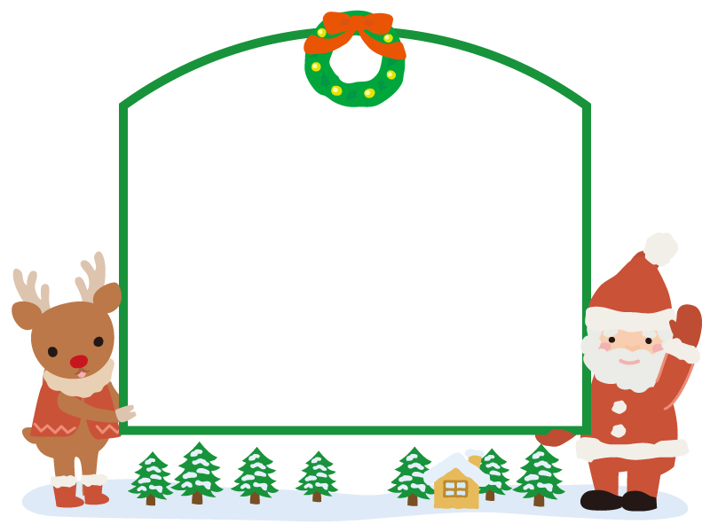 かわいいサンタクロースとトナカイのフェイスイラスト01のイラスト素材FYI08132224ストックフォトの QleanMarket キュリンマーケット