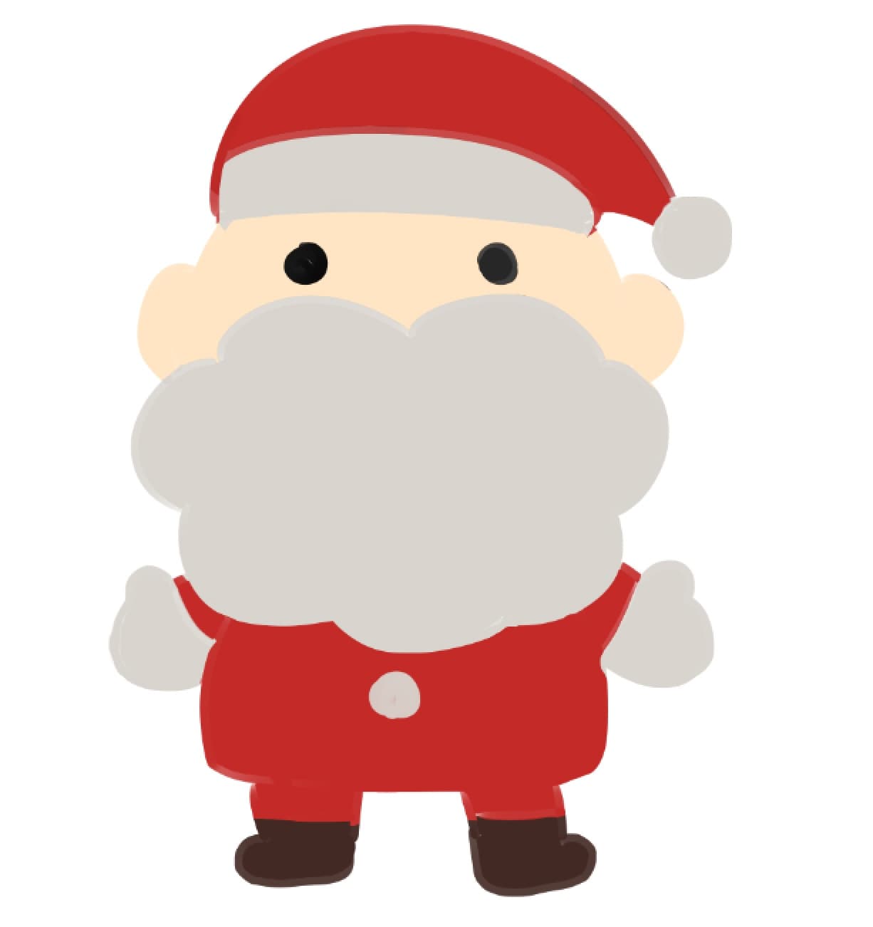 クリスマスツリーに飾り付けをするお鼻の大きなサンタクロースとお鼻の赤いトナカイの無料 フリー イラストかわいい 手描きの無料素材「てがきっず」保育園・小学校・介護施設にぴったりのフリー素材イラスト