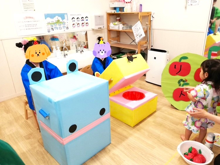 夏祭り🌻 縁日の様子です😆 ・ ゲームコーナー、製作コーナー、くじ引き、水ヨーヨーなど、家族で楽しむ姿がたくさん見れました✨園児たちの浴衣姿もとっても可愛かったです☺️夏祭りゲーム製作くじ引き水ヨーヨーこども園幼稚園保育園多賀城仙台