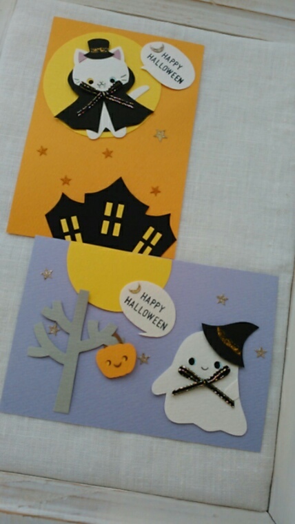 おばけが出るぞ 簡単かわいいオバケのハロウィンカード描いてみた！ shortshalloweendrawingdoodle