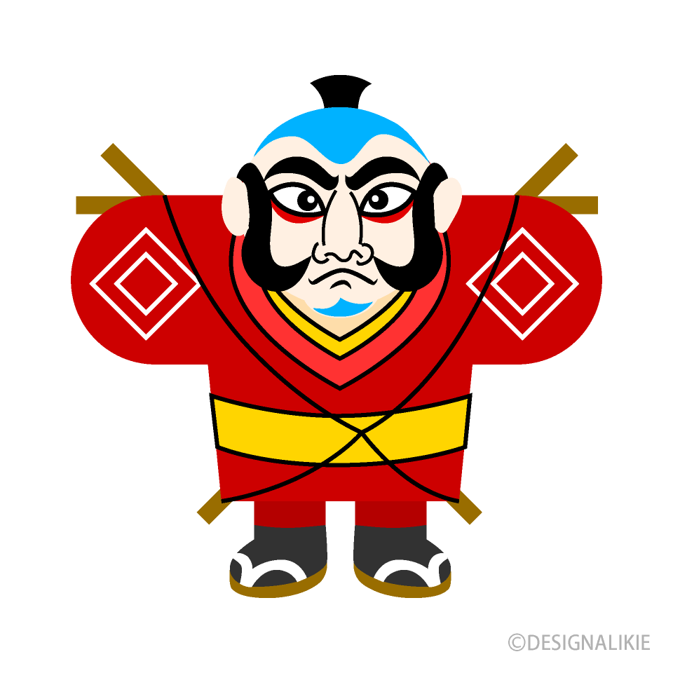 子供たちの凧揚げイラストのフリー素材イラストイメージ