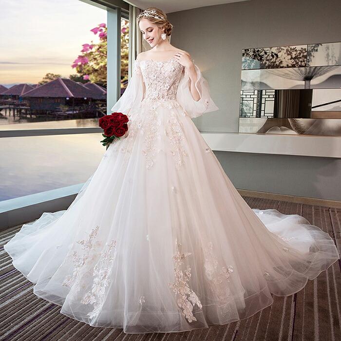 新品・未使用 カラードレス 編み上げ ブルー ベルスリーブ ロングドレス 結婚式 二次会 発表会 演奏会 ウェディングドレス ウエディングドレス 花嫁前撮り プリンセスドレス 花柄 きらきら カラードレス 編み上げ ブルー ベルスリーブ ロングドレス 結婚式 二次会 発表