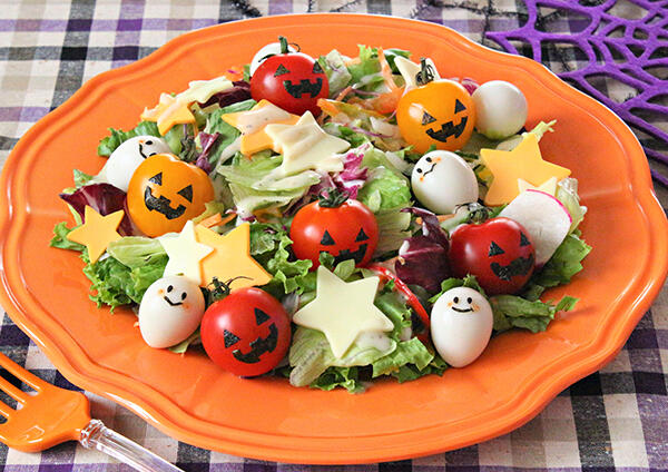 蒸しサラダ豆とかぼちゃのハロウィンサラダ蒸し大豆情報サイト「蒸し大豆タウン」