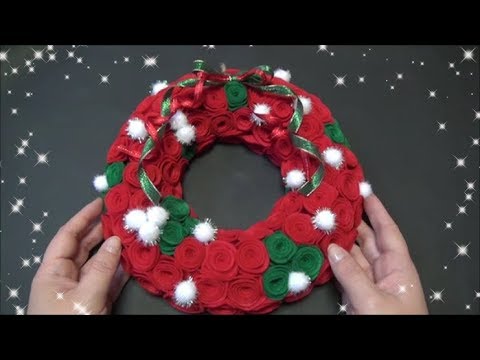 フェルトリース 12月 クリスマス⑥ クラフト・布製品