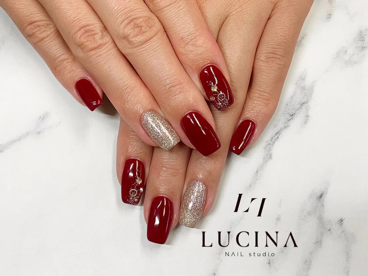 冬 クリスマス パーティー デート ハンド - PLUMERIA〜隠れ家サロンプルメリア〜のネイルデザイン No.5864240 ネイルブック