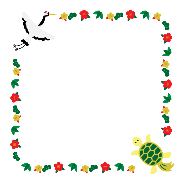 2025年 年賀状・正月 縦 フレームイラスト - No: 23352446無料イラスト・フリー素材なら「イラストAC」