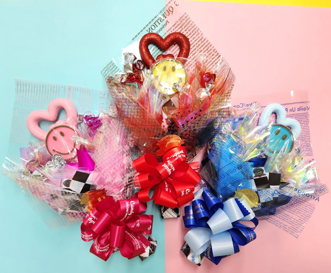 キャンディーブーケ バルーンブーケ プチギフト ミニブーケ ブーケ 花束 お菓子ブーケ 卒園 卒業 発表会ギフト お祝い - puutie.minne byGMOペパボ 国内最大級のハンドメイド・手作り通販サイト