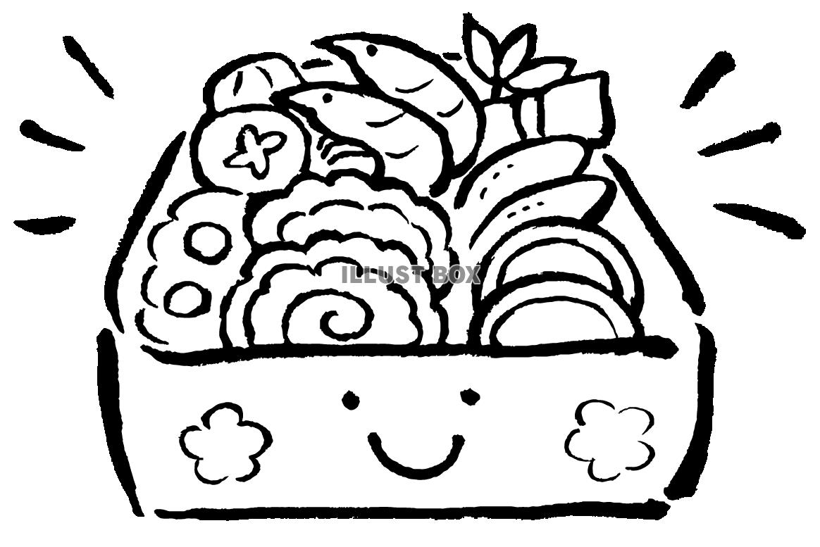 ベクター おせち 手書き お正月のイラスト素材 - PIXTA
