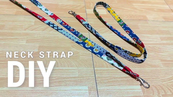 手織りネックストラップ ネームホルダー付き カラフルボーダ