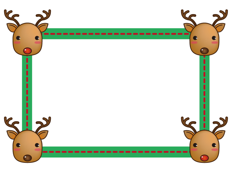 クリスマスデザインのかわいいリース風フレーム！背景透過PNGで写真の挿入も可能・フレーム 飾り枠 Decome