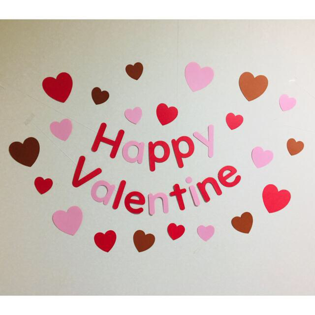 バレンタインハートガーランド幅160cm