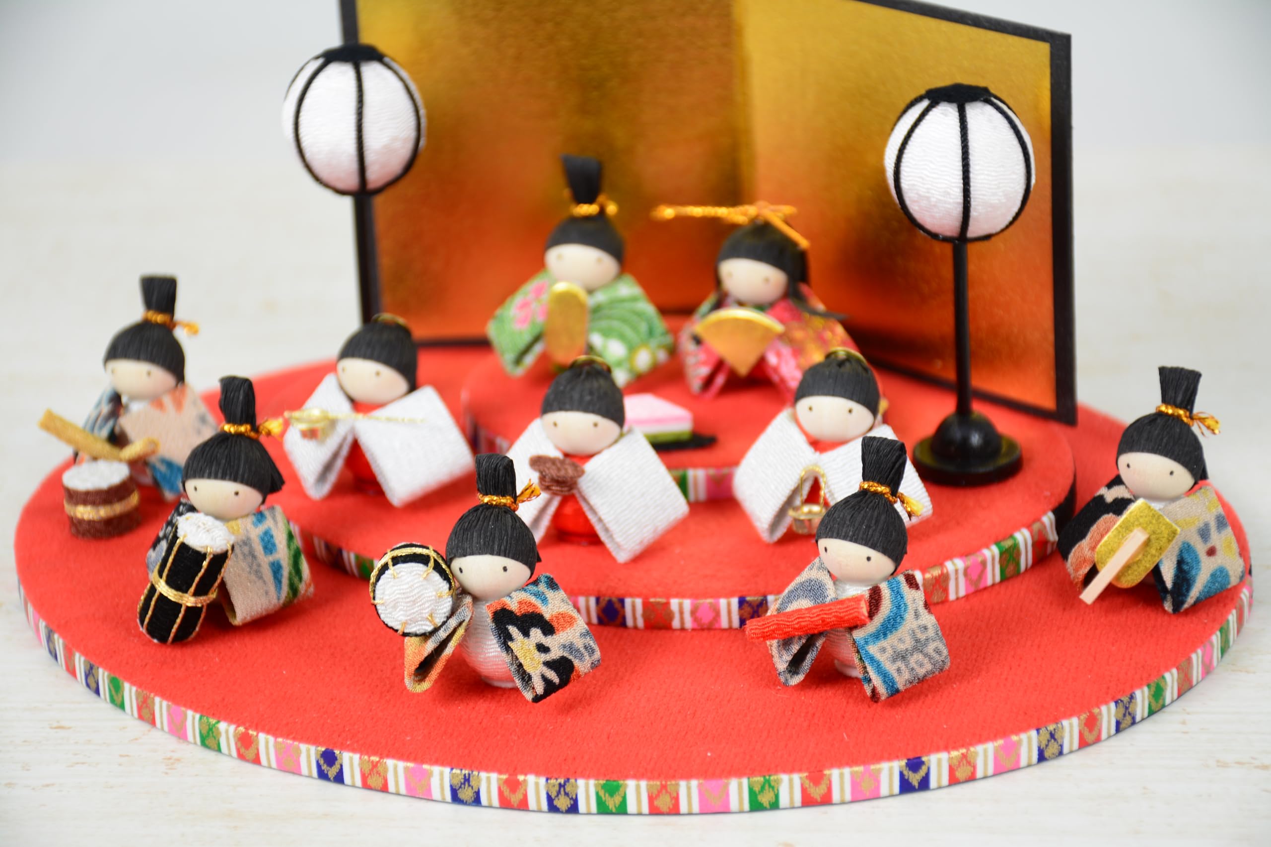 雛人形 十五人揃 頭 健山 着付 平安勇峰 親王雛 三人