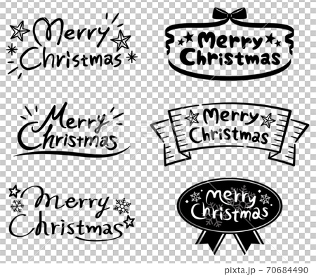 メリークリスマスMerry Christmas 細字筆記体ロゴのイラスト素材173399991- イメージマート