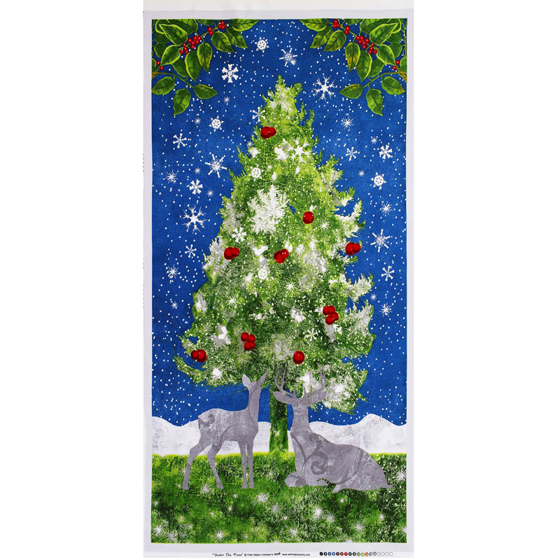 クリスマスツリーの下にプレゼント付きの美しい休日の装飾された部屋 — ストック写真 © victoreus130934092