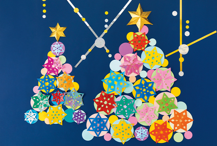 クリスマスツリーとトナカイ高齢者用大人の塗り絵無料プリントぬり絵の力