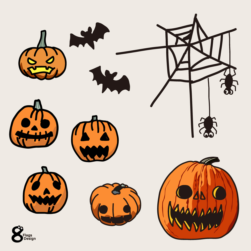 ハロウィンのイラスト・秋の無料イラスト
