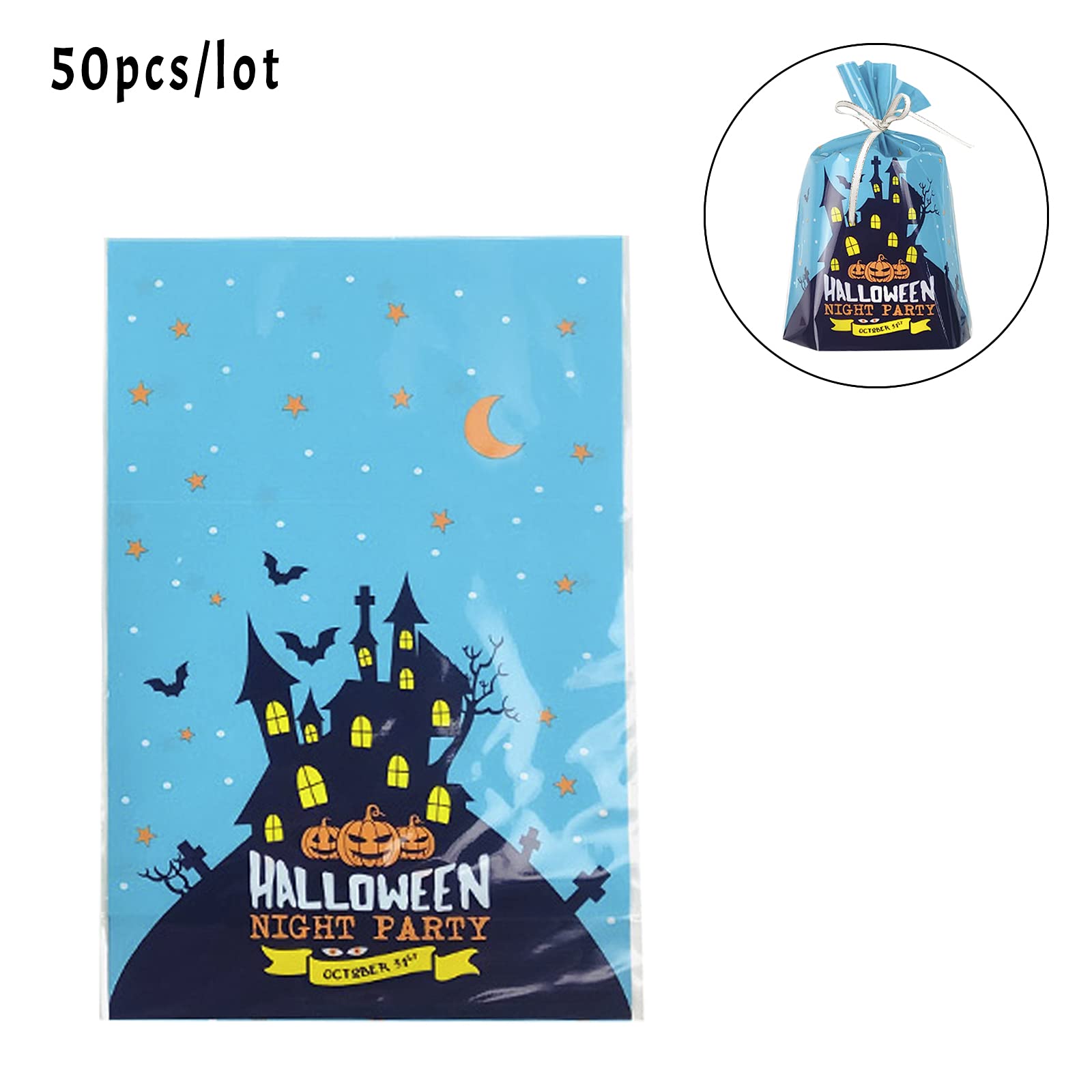 Happy Halloween ハッピーハロウィン のかわいい文字イラスト 黄色 - 商用利用できる無料のフリーイラスト「ふりねこ素材」