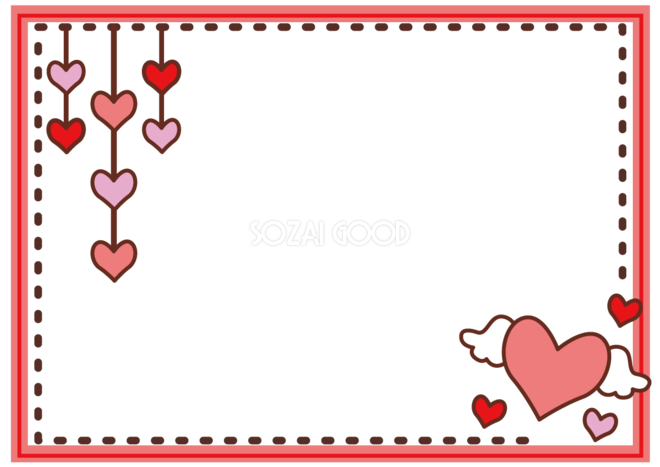 おしゃれでかわいいバレンタインや記念日に使いやすいイラストフレーム