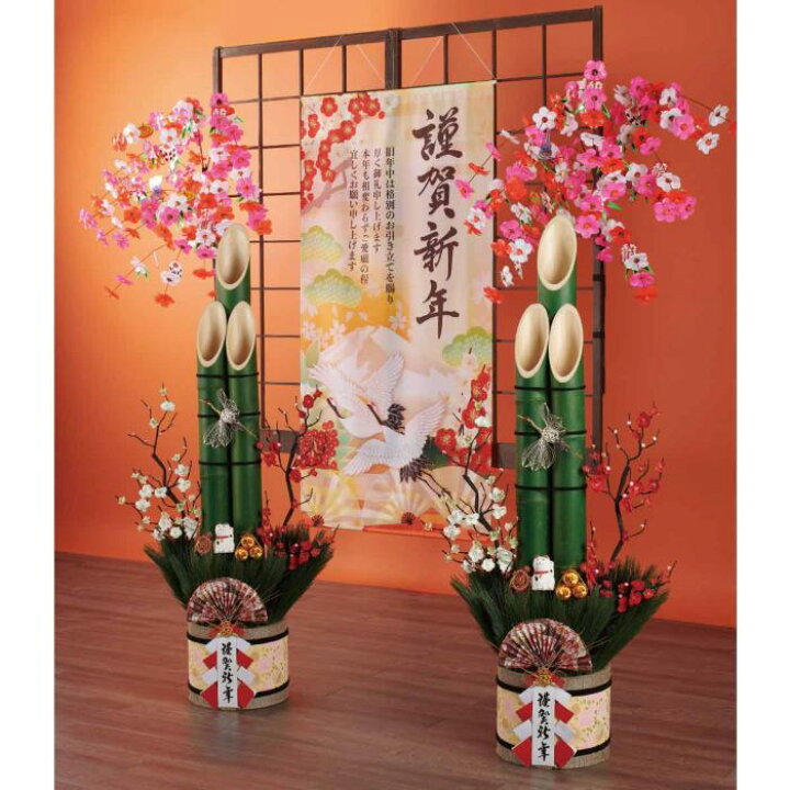 no145 竹を使った門飾り