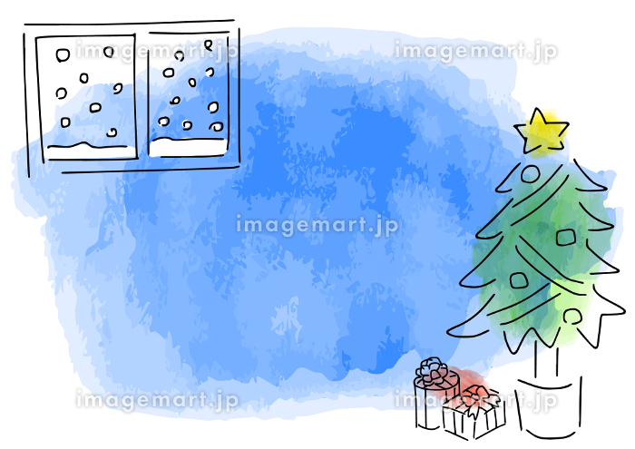 クリスマスツリー・冬の枠・フレーム素材02イラスト無料・かわいいテンプレート