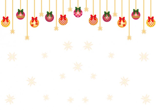 クリスマスフレーム縦イラスト