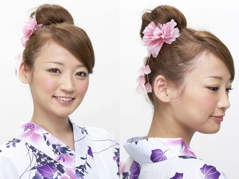 浴衣に合う ゆるふわお団子アップヘア♡ 簡単ヘアアレンジ