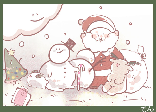 ゆるくてかわいいクリスマスのキャラクターたち イラスト素材7169984- フォトライブラリ