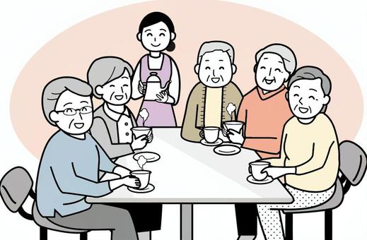 喫茶店で話す人達のイラスト 男性かわいいフリー素材集 いらすとや