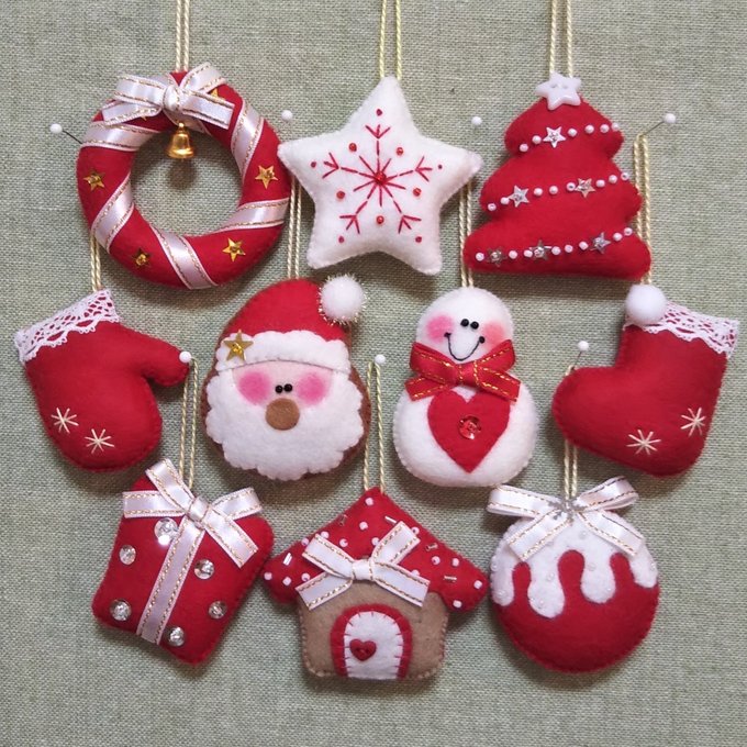 フェルトのクリスマスオーナメント：雑貨系サーチエンジン