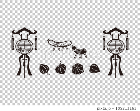 お盆イメージの背景デザイン モノトーン のイラスト素材105212493- PIXTA