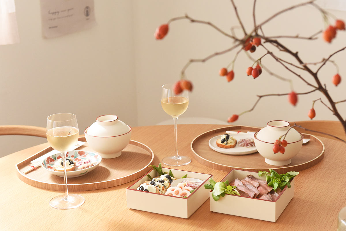 お正月テーブルコーディネート2023 - おうちの食卓をもっとおしゃれに！実例で紹介♪ホームパーティーや映えるアイディア M苦楽園の テーブルコーディネート