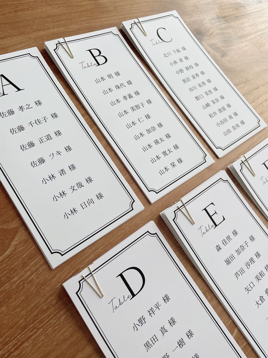 宇宙 シーティングチャート│席次表DIY store PBW