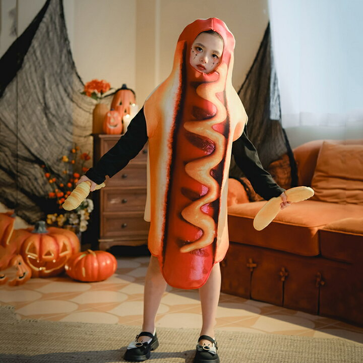 ハロウィン 子供 着ぐるみ 変装 食べ物 ハロウイン 仮装 ファストフード おもしろい コスチューム コスプレ衣装 仮装 クリームチーズ ピザホットドッグ 卵 ジュース ケチャップ クッキー イベント パーティー 学園祭 文化祭 演劇 演出 舞台劇 115-145cmFameFact
