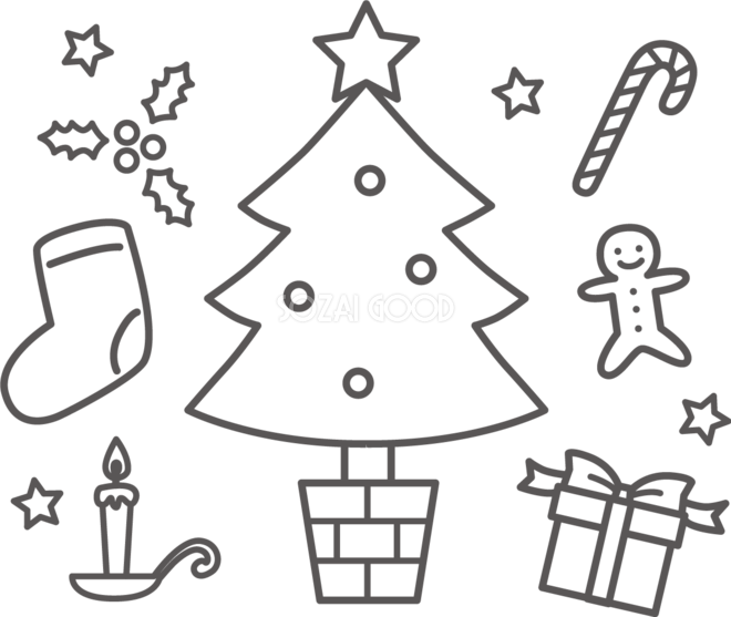 クリスマス」塗り絵ポストカード雑貨・文具 うさく